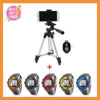 ราคา ขาตั้งโทรศัพท์ Tripod 3110 ขาตั้งกล้องและมือถือ แบบ 3 ขา (ครบชุดพร้อมถุงเก็บ)+หูฟังบลูทู คุ้มค่าคุ้มราคา! (9601731114)