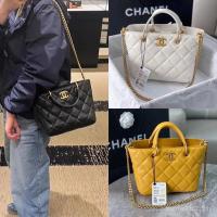 ราคา CHANEL23B กระเป๋าทรงตะกร้าผัก Rhombus ทำจากหนังแกะคุณภาพสูง สำหรับผู้หญิง (46907893167)