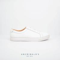 ราคา รองเท้า - Archibald's รุ่น Classic White Cobbler - Archibalds ผ้าใบหนังแท้ สีขาว ชาย/หญิง (6920251936)