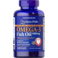 ราคา Puritans Pride Omega-3 Fish Oil 1360 mg Softgels, 120 Count (44758830826)