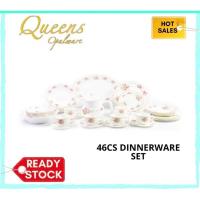 ราคา (JEC0080) Queens Premium Opal 46pcs Dinnerware Set - Fresh Love Dinner Serve Set (49201622909)
