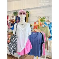 ราคา 5-503sn เสื้อยืดสลาฟคอวีกระเป๋าหน้าผ้าสลาฟผสมนิ่มมาก️ (44051237328)