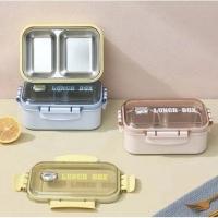 ราคา 750 ML STAINLESS STEEL CHILDRENS LUNCH BOX / LUNCH BOX SET STAINLESS STEEL LUNCH BOX / 2-COMPANIMENT LUNCH BOX (42172658215)