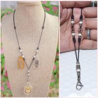 ราคา สร้อยพระเชือกร่ม1.2มิล ห้อยพระได้3องค์ คั่นปล้องสแตนเลส แว่นกระดูกแท้ แต่งสแตนเลส (10783811018)