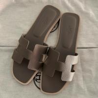 ราคา Hermes Oran Sandals Epsom Etoupe Size 38 (40777604921)