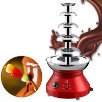 ราคา เครื่องทำช็อคโกแลตฟองดู 5ชั้น ไฟฟ้า เครื่องทำช็อคโกแลตแบบน้ำพุ Chocolate Fondue มีพร้อมส่ง (23171431851)