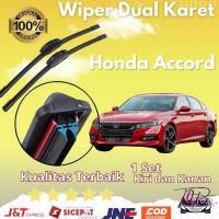 ราคา ที่ปัดน้ําฝนยางคู่ไร้กรอบสําหรับฮอนด้าแอคคอร์ด2020-ตอนนี้คู่2ชิ้นซ้ายและขวาโดยไม่ต้องกรอบเหล็กไม้กวาดแก้วที่ปัดน้ําฝนยางคู่ใบมีดด้านหน้ากล้วยรุ่นยานพาหนะกระจกรถจักรยานยน (57509048128)