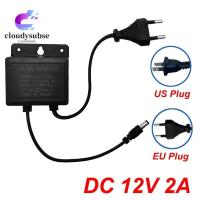 ราคา อะแดปเตอร์ CLOUD แหล่งจ่ายไฟกล้อง, อะแดปเตอร์ไฟกันน้ําสีดํา, อินพุต AC100V-240V ปลั๊ก EU DC12V 2A ที่ชาร์จกล้องกลางแจ้ง (44907999307)