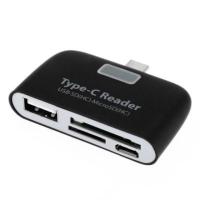 ราคา ของแท้!! T - 639 USB 3.1 Type-C to USB 2.0 Card Reader Micro USB USB 2.0 Connection Kit Support SD TF Card (1353437350)