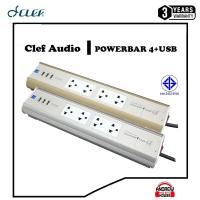 ราคา Clef audio POWERBAR 4+USB ปลั๊กราง กันไฟกระชาก ( รับประกัน 3 ปี ) (24509819551)