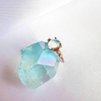 ราคา แหวนเงินชุบพิ้งโกลด์พลอยอความารีน+พลอยโอปอล Aquamarine+Opal (5274152741)