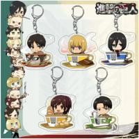 ราคา พวงกุญแจอนิเมะ Attack on Titan Chibi Eren Levi Mikasa Armin Acrylic Mica ตกแต่งกระเป๋าถือเป็นของขวัญ (54707232009)