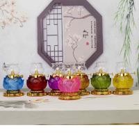 ราคา ♛-❀เนยเหลวในครัวเรือนสำหรับพระพุทธรูปโคมไฟฉางหมิงแก้วกันลมดอกบัวแก้วสำหรับพระพุทธรูป (25219544001)