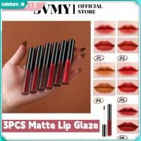 ราคา [ชุด 3 ชิ้น เก็บเงินปลายทาง] SVMY ลิปกลอสเนื้อกำมะหยี่ 6 สี เนื้อแมตต์ เนียนนุ่ม กันน้ำ กันเหงื่อ ไม่ติดแก้ว ติดทนนาน ลิปสติก ลิปทินท์ เมคอัพริมฝีปาก Taller LadyCare (40779824839)