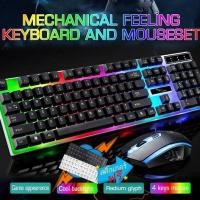 ราคา 【คีย์บอร์ด/คีย์บอร์ดเกม/เม้าส์】Free mouse pad/แผ่นรองเมาส์ฟรี/Waterproof keyboard/ Keyboard And Mouse Gaming Combo Set (5786410774)