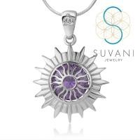 ราคา SUVANI เงินแท้ 92.5% จี้จักระ แห่งโยคะ ฝังด้วยเพชรรัสเซียสีม่วง จี้พร้อมสร้อยคอ เครื่องประดับเงินแท้ (525440492)