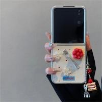 ราคา น่ารัก 3D Snowflake Fork Splashing Ink Pattern Case พร้อมจี้เค้กสําหรับ Xiaomi Mix Flip Xiaomi Mixflip2 Hard Back Cover (43316808632)