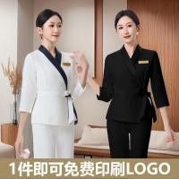 ราคา Xiao Su Beauty Salon Workwear หญิงเกาหลี High-End Medical Beauty Skin Management สปาด้านหน้าโต๊ะ Consultation Beautician แฟชั่นสูท (47904482146)