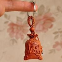 ราคา OBYS พีชไม้ Charm Key แหวนไม้พีชเงินกระเป๋า Pixiu เงิน Access Peace พวงกุญแจไม้พีช Charm Peace Key แหวน Lucky Money Amulet Peace Card หลีกเลี่ยง Evil ขจัด Dis (54057937818)