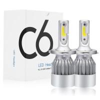 ราคา หลอดไฟหน้ารถยนต์ LED รุ่น C6 ขั้ว H11 HB3 HB4 H7 สำหรับรถยนต์ รถกระบะ จำนวน 1 คู่ (4162173721)