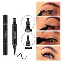 ราคา 2 End Liquid Eyeliner Stamp Pencil Black Eye Liner Pen 眼线 (58109382411)