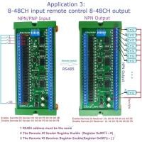 ราคา ❆8-48CH RS485 NPN PNP Input Output Port Remote Control Switch PLC IO expansion Board DIN35 Modbus RT (27205270632)