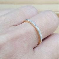 ราคา แหวนเพชรแถว เพชรแท้ น้ำ 99-100 รวม 0.14 ct ทอง 18k ราคา 6,500 บาท (7143493171)