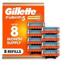ราคา Gillette Fusion5 Power Razor Blade รีฟิลสําหรับผู้ชาย 8 นับ พร้อม Precision Trimmer (58158386269)