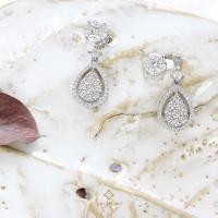 ราคา Gems Heritage ต่างหูเพชรแท้ทรงหยดน้ำล้อมเพชรสวยเรียบหรูถอดตุ้งติ้ง ใส่แบบเม็ดเดี่ยวหน้ากว้างเท่า1.25กะรัต(ERWG081 mod) (11092582973)