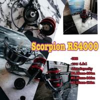 ราคา รอกสปินนิ่ง Scorpion RS4000(Black/Red/Silver) :รอบ4.9:1 (25322396573)