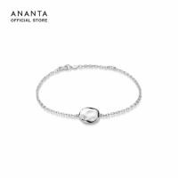 ราคา ANANTA Wave Whisper Frost Bracelet สร้อยข้อมือฝังเพชร เงินชุบทองขาว (45109346805)