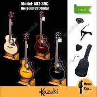 ราคา Kazuki AKZ-39C กีต้าร์โปร่ง มือใหม่ 39" ทรง OM คอเว้า AKZ39 แถมฟรี!! กระเป๋ากีต้าร์+คาโป้+ปิ๊กกีต้าร์+ประแจขันคอ (5947183935)