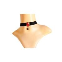 ราคา TANITTgems Vintage Ruby Black Velvet short Necklace (216673249)