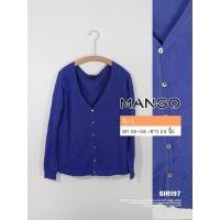 ราคา MANGO BASIC เสื้อคาร์ดิแกน ไหมพรมยืด สีน้ำเงิน ผ้าไม่หนา / Size L-XL มือสอง สภาพดี พร้อมจัดส่ง (42425782988)
