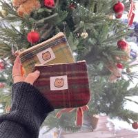 ราคา cosmetic bag makeup bag ใหม่ทําด้วยผ้าขนสัตว์ลายสก๊อตกระเป๋าเครื่องสําอางหมีน่ารักลิปสติกหูฟังกระเป๋า ทั้งหมด-จับคู่ ขนาดใหญ่-ความจุผู้ถือบัตรกระเป๋าใส่เหรียญแบบพกพ (53105624357)