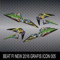 ราคา Honda BEAT F1 ใหม่ 2016-2019 ตัวถังรถจักรยานยนต์แถบรายการสติกเกอร์ ICON vOO5 กราฟิก (54909059784)