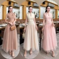 ราคา LaLabell เดรสยาสออกงานกระโปรงมุ้ง (40251838078)