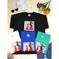 ราคา เสื้อยืด Oversize ผ้าคอตตอน ใส่ได้ทั้งชายและหญิง (28364139174)