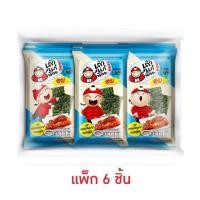 ราคา เถ้าแก่น้อย สาหร่ายอบรสแซลมอนย่างซอสญี่ปุ่น 4 กรัม (แพ็ก 6 ชิ้น) (40455148907)