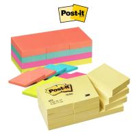 ราคา Post-it กระดาษโพสอิท คละสีนีออน 653-12AN / สีเหลือง 653-12CY 1.5x2 นิ้ว (12 เล่ม) กระดาษโน๊ตกาวในตัว Sticky Note [S24] (8713984491)
