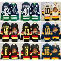 ราคา 2026 สไตล์ใหม่ NHL Hockey Jersey Plush Hockey Jersey hiphop หลวมขนาดใหญ่แขนยาว Canucks ปักเสื้อกีฬา (54808299194)
