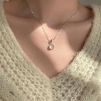 ราคา สร้อยคอจี้คาร์เนเลี่ยนสีชมพูหินธรรมชาติ เครื่องประดับสำหรับผู้หญิงและของขวัญ (48306116647)