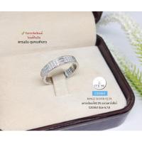 ราคา แหวนเงินแท้92.5% ชุบทองคำขาว ประดับเพชร cz หน้ากว้าง 4.5mm. size 5-9(เนื้อเงินแท้) : CZ0363 (21161138298)