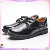 ราคา รองเท้านักเรียนชายแบบผูกเชือก นักศึกษาชาย เป็นรองเท้าหนังสีดำ คุณภาพดี School Shoes For Boys 27-45 (53909141360)