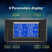 ราคา เอซีวัตต์มิเตอร์ AC 6in1 Single Phase Digital Power Meter 220V Current Voltage Watt Power Factor Frequency Energy Meter (3790642593)