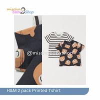 ราคา เสื้อยืดพิมพ์ลาย H&m 2 แพ็ค หมีสีเทาเข้ม/เสื้อผ้าเด็กผู้ชาย HnM (28352605890)