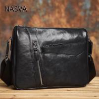 ราคา NASVA Original กระเป๋าสะพายหนังแท้ผู้ชายกระเป๋าแนวทแยง Handmade Messenger Bag Casual Trend (14598912620)