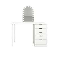 ราคา Koncept Furniture โต๊ะเครื่องแป้ง 120 ซม. พร้อมกระจกโค้ง 52 ซม. รุ่น Vanity สีขาว แบรนด์ KONCEPT FURNITURE (50555508680)