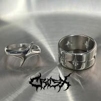 ราคา SMB RING / SKULL RING BLACK SILVER RING / CROSS RING STAR CROSS RING SKULL RING COUPLE RING สไตล์เกาหลีแหวน AESTHETIC TITANIUM STAINLESS RING MENS HIP HOP PUNK Cool (40116836576)