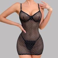 ราคา To Toucheart Sexy Lingerie Set Women Mesh Patchwork Grid Sling Dress Sexy Lace Up Hollow Out Mesh Perspective Strap Back (48458059634)